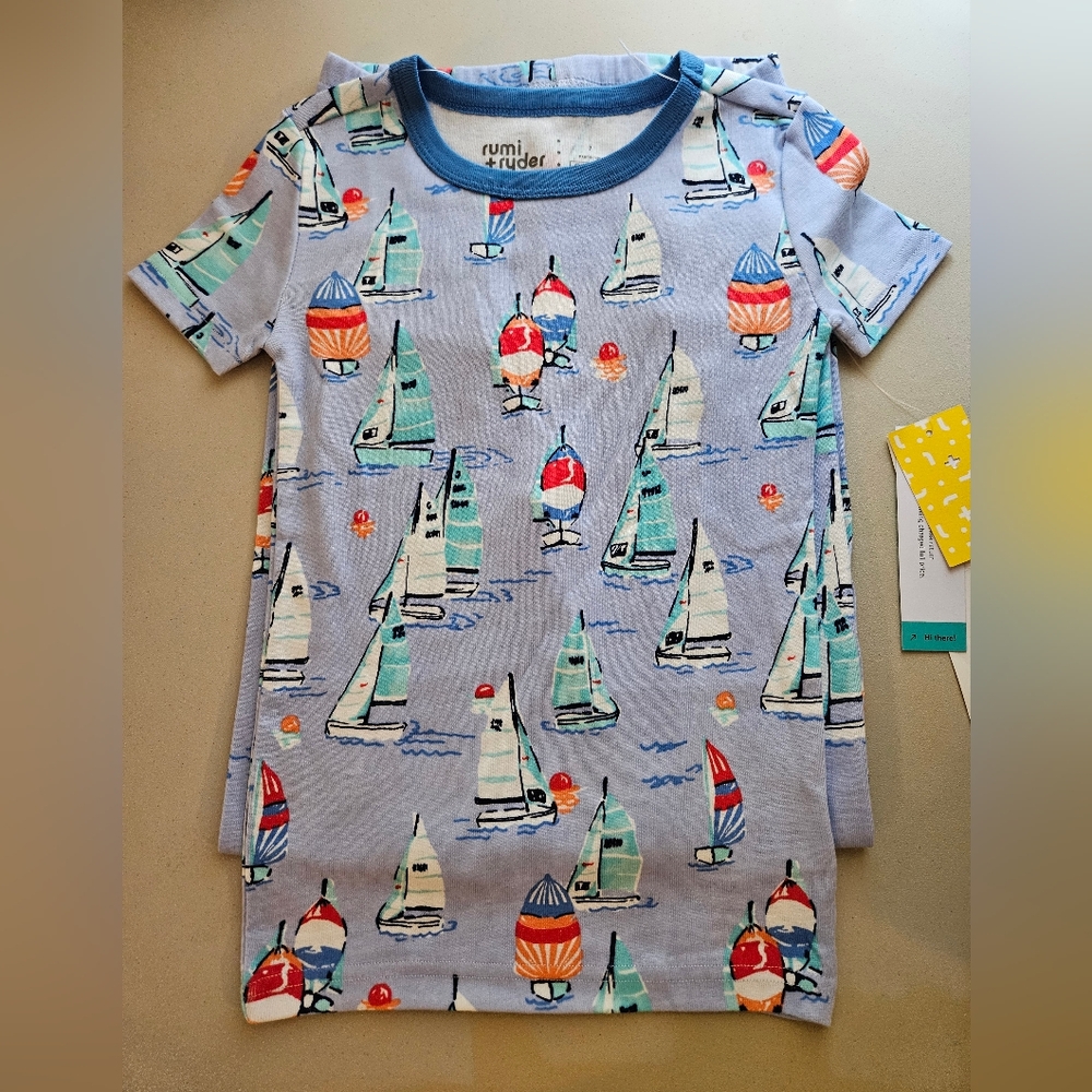 🎂 $6 Rumi + Ryder Boys Sail Boat PJ Set with Pants